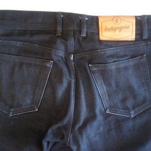 INDIGOGENE CUSTOM SELVEDGE STRAIGHT LEG JEANS HEAVYWEIGHT DENIM 34 32